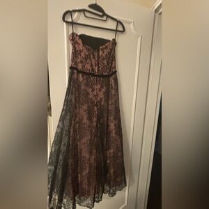 beautiful fun lace overlay dress…. worn once!